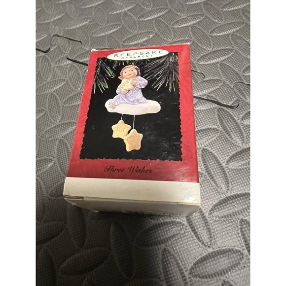 Hallmark Keepsake Ornament Handcrafted 1995 Three Wishes Angel Vintage Christmas - Picture 5 of 8